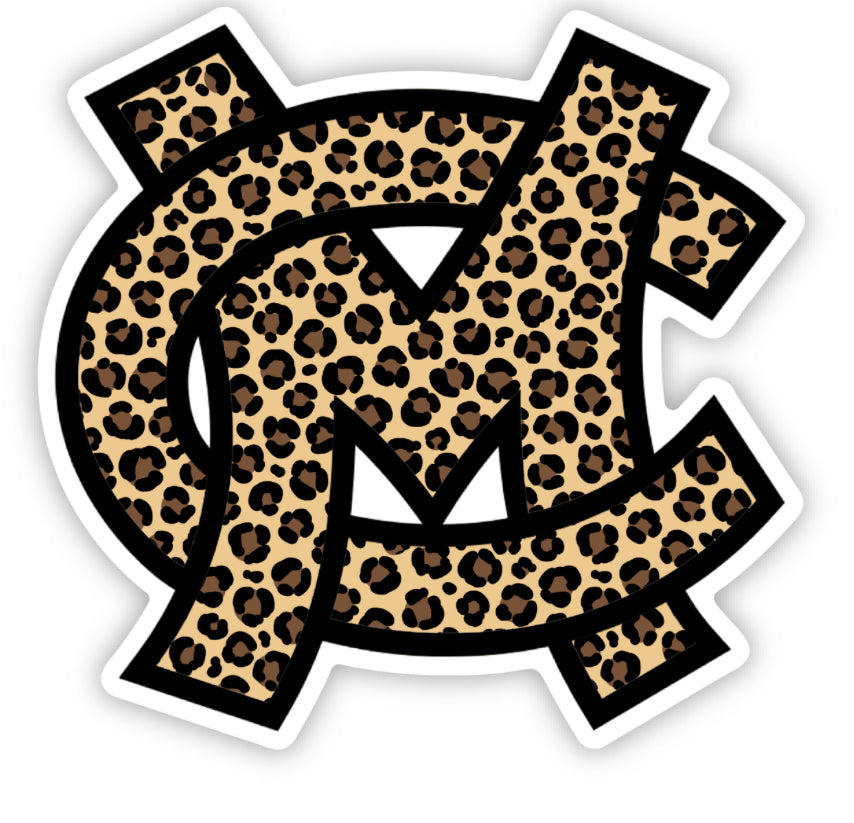 Leopard Print Caddo Mills Car Decal 5x5