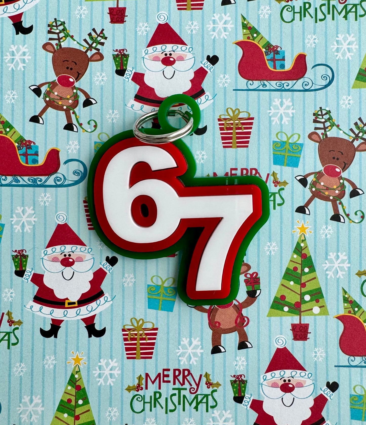 “67” Elf on the Shelf Necklace Emblem