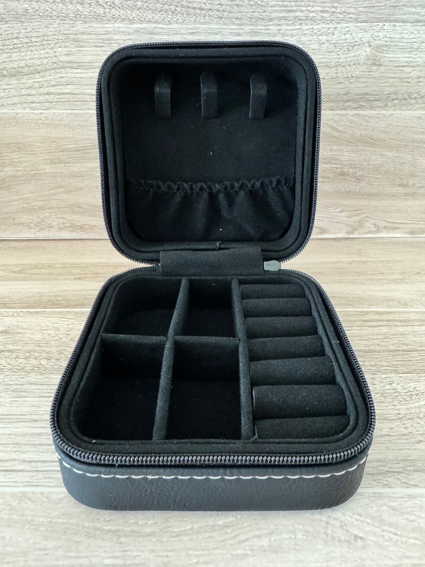 Engraved Leather Jewelry Box