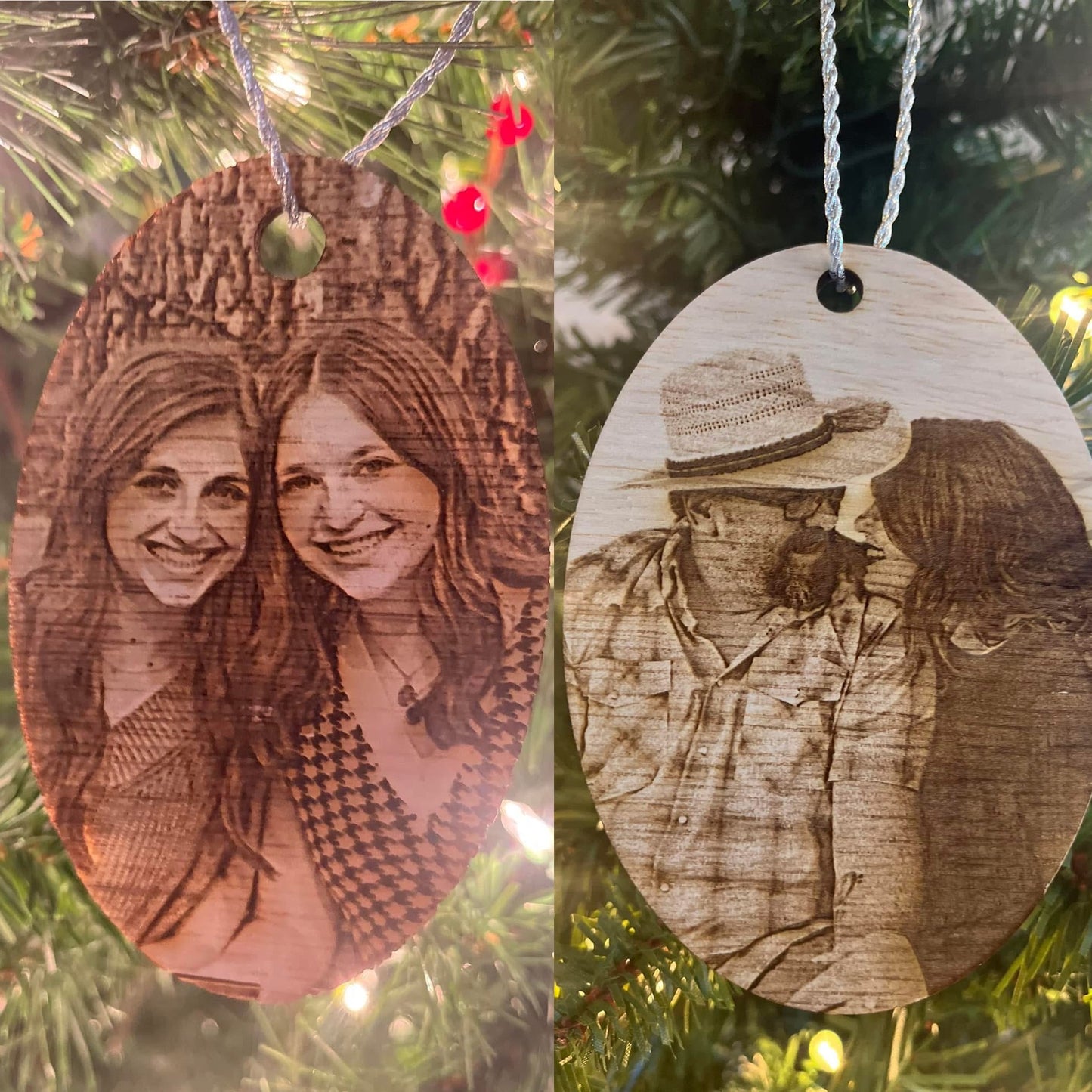Engraved Photograph Ornament