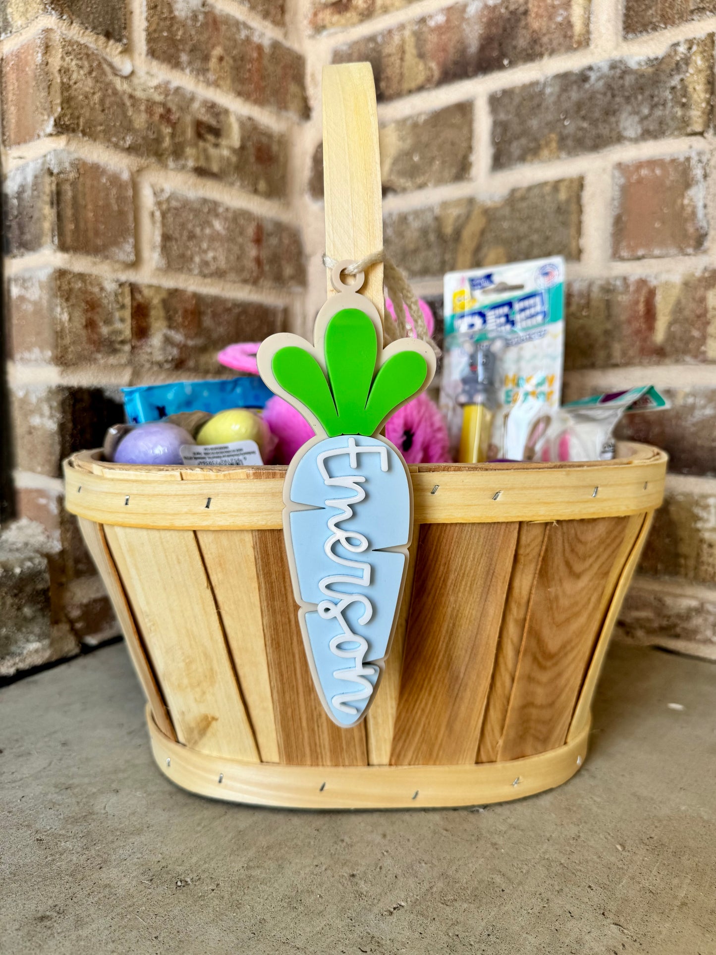 Acrylic Carrot Easter Basket Tags