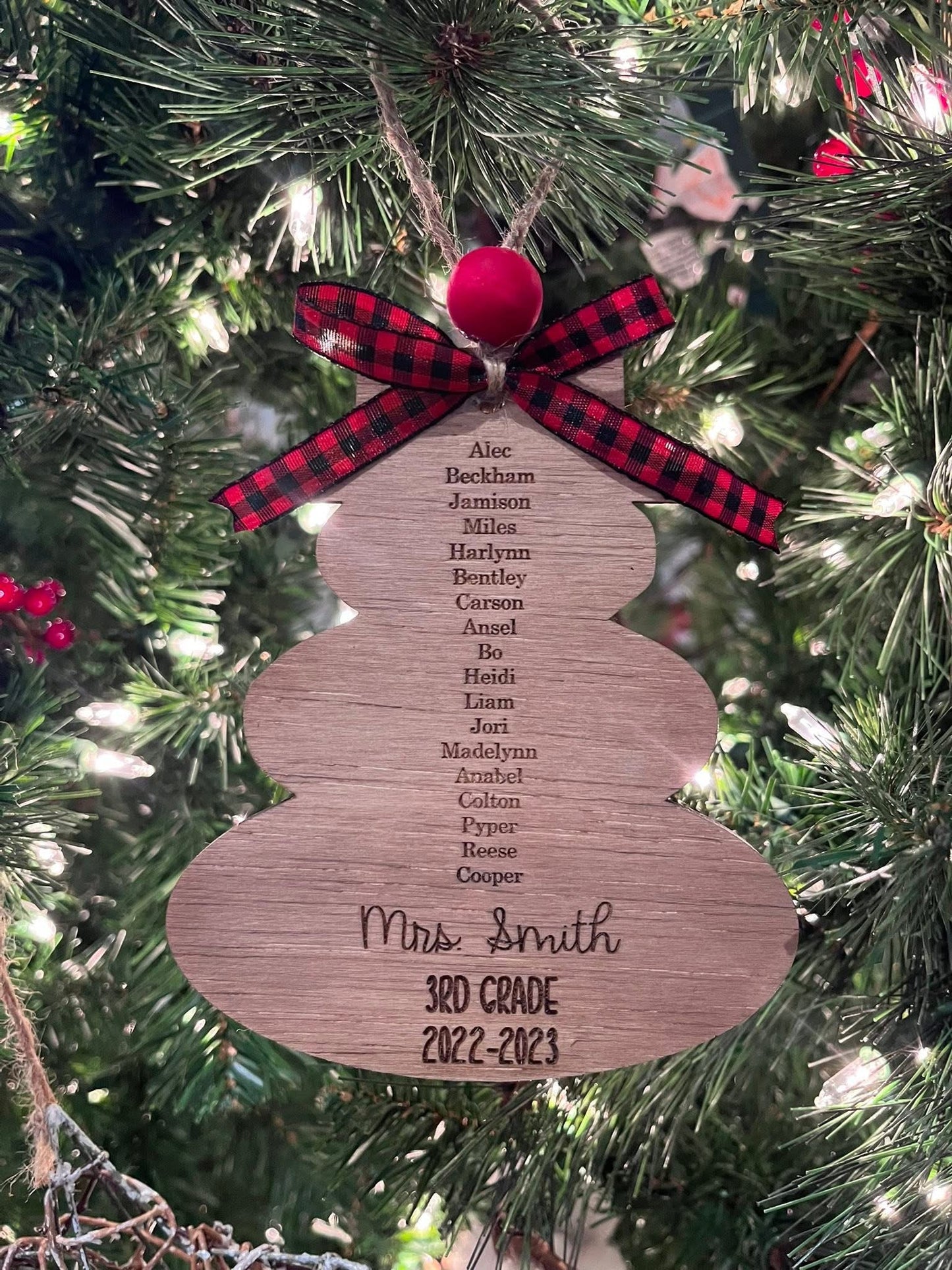 Teacher Christmas Tree Ornament