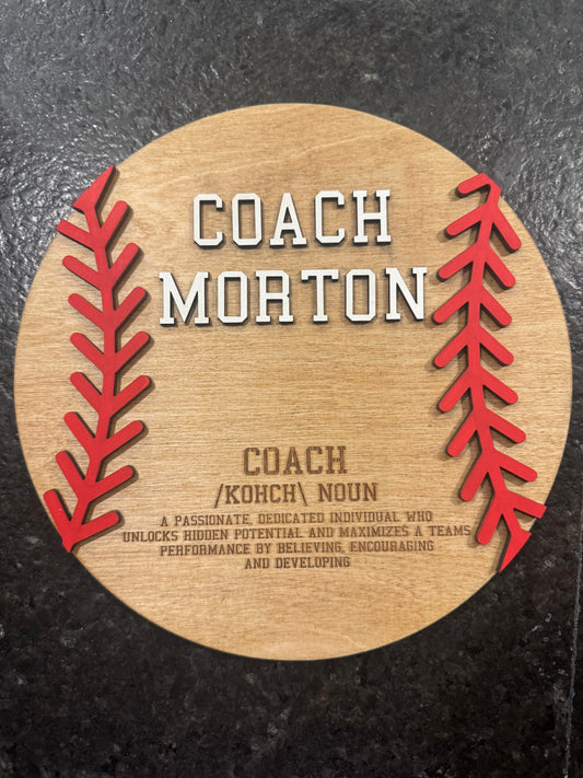 “Coach” Definition Plaque