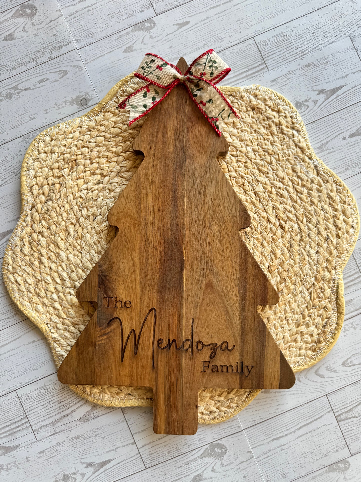 Engrave Christmas Tree Cutting Board