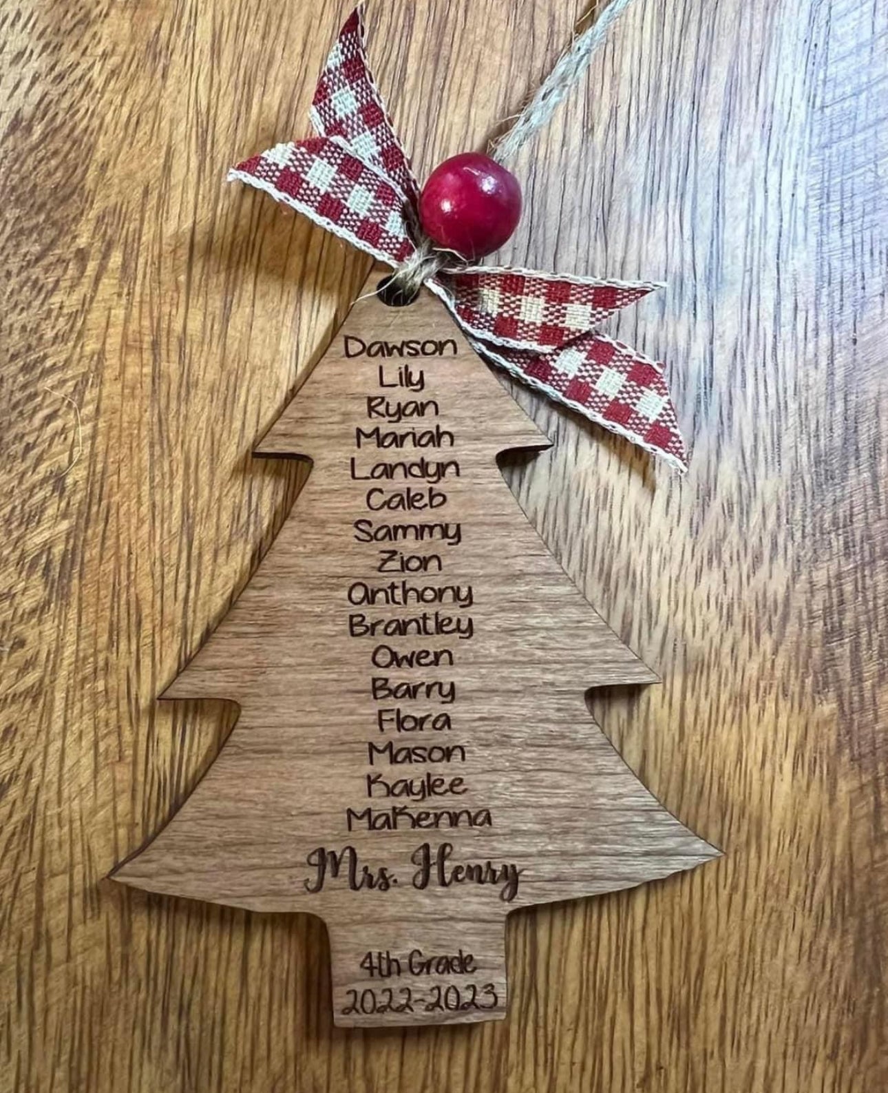 Teacher Christmas Tree Ornament