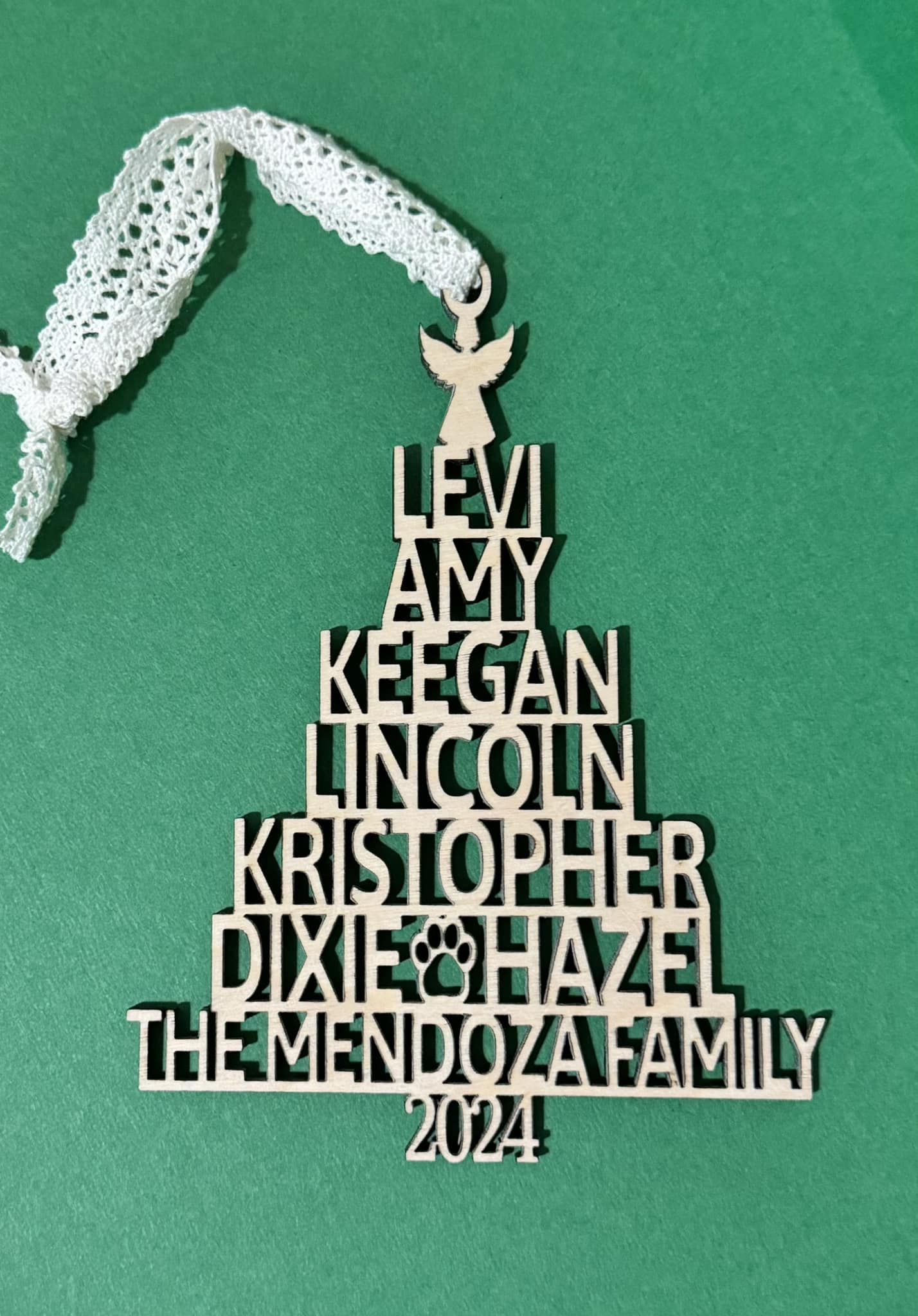 Family Member Name Ornament