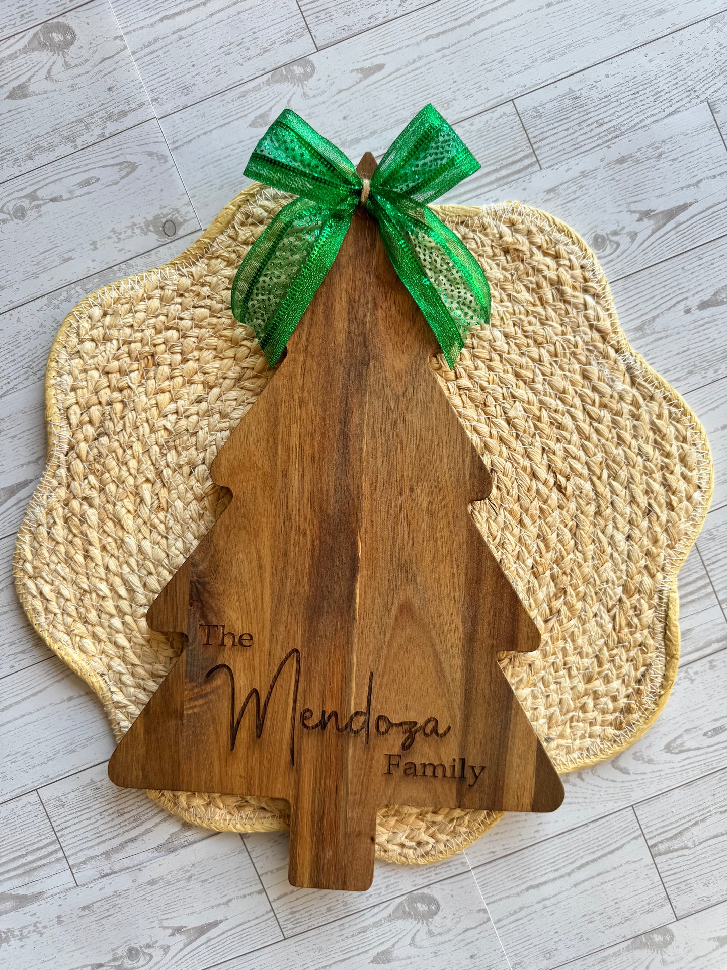 Engrave Christmas Tree Cutting Board