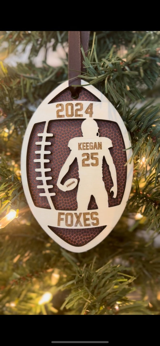 Personalized Football Ornament