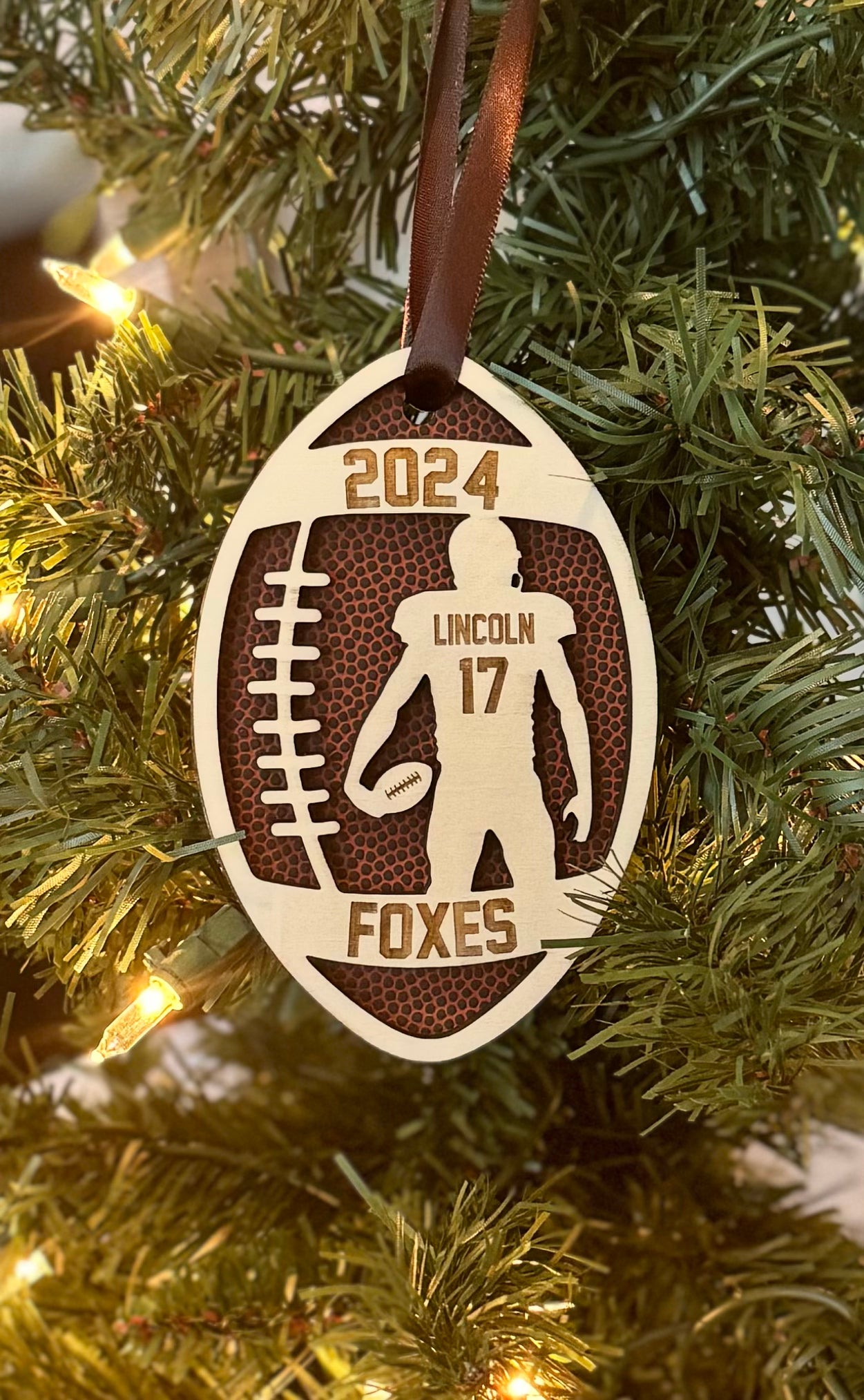 Personalized Football Ornament