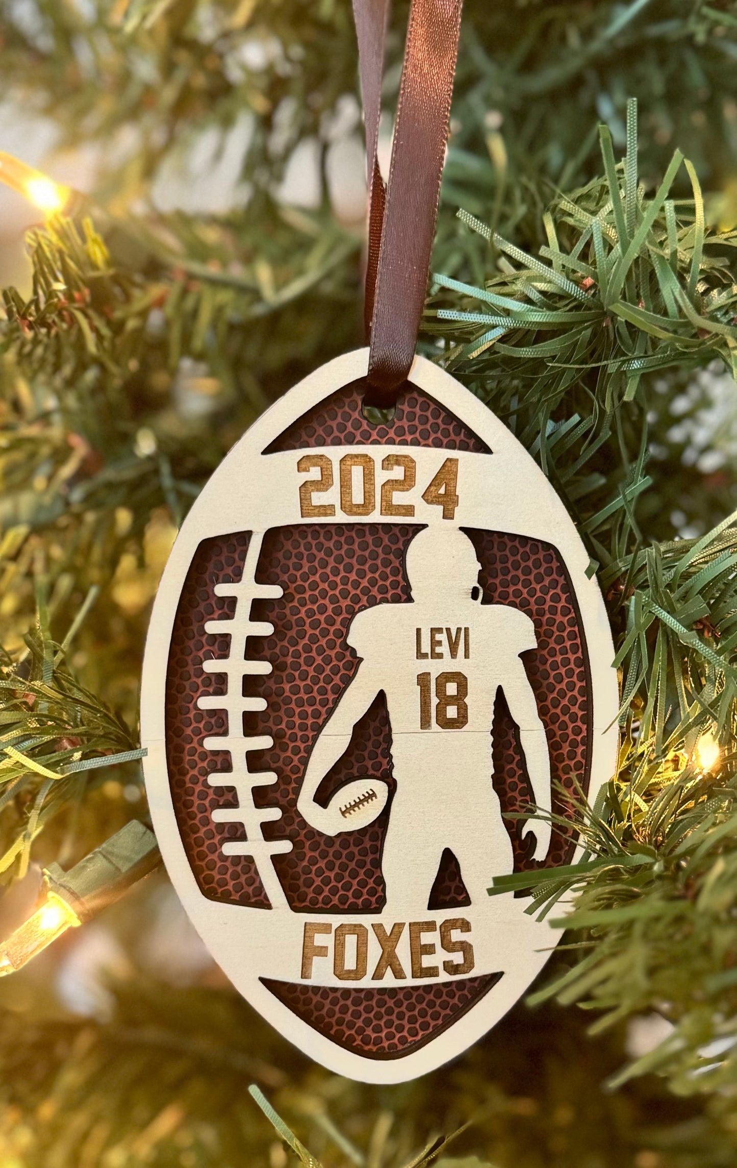 Personalized Football Ornament