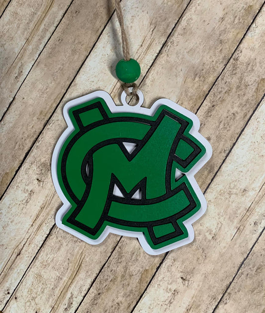 Caddo Mills "CM" Logo Christmas Ornament